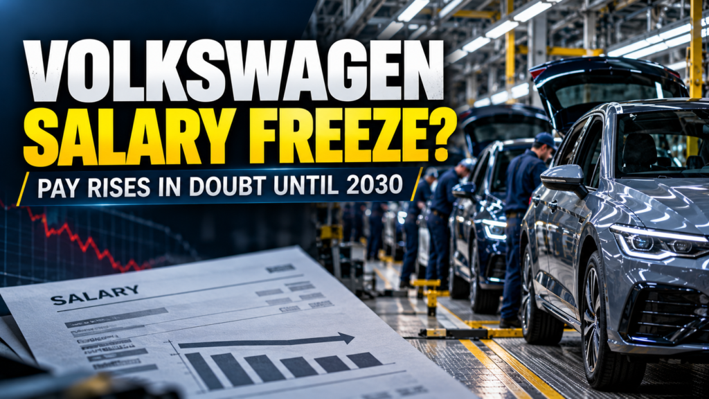 Volkswagen Salary Freeze Factory News Graphic